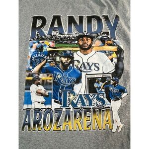 Tampa Bay Rays Randy Arozarena Mens 4XL GAME CHANGER Shirt Gray